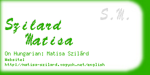 szilard matisa business card