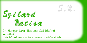 szilard matisa business card